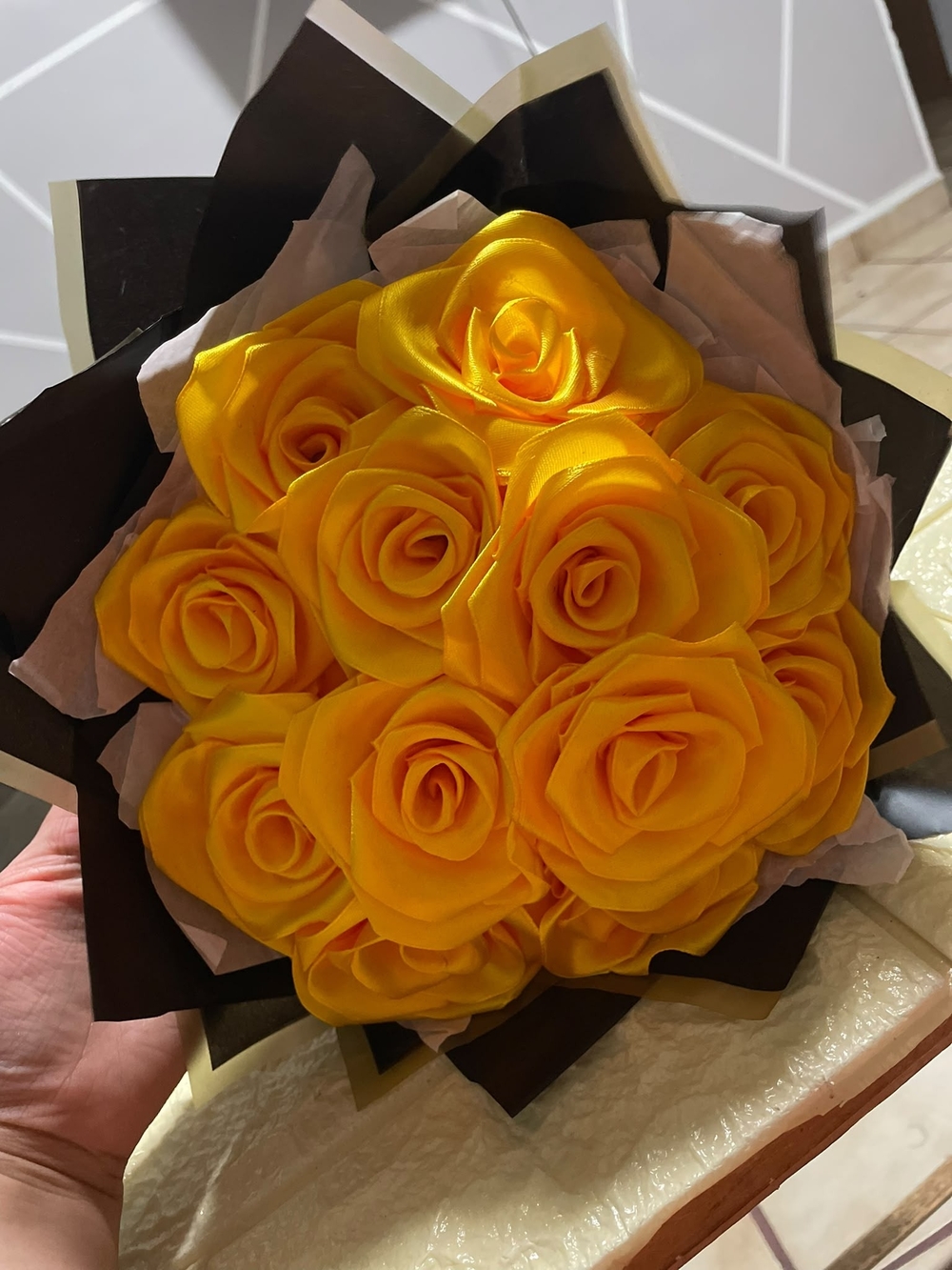 Yellow Rose Bouquet Eternal  - Women Accessories